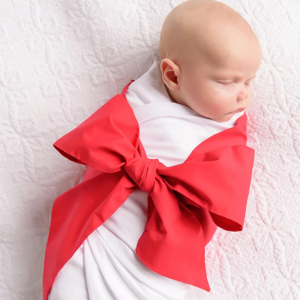 Beaufort bonnet Richmond red bow swaddle NWT